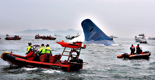 Ferry sinking off South Korea with 450 people on board...epa0416